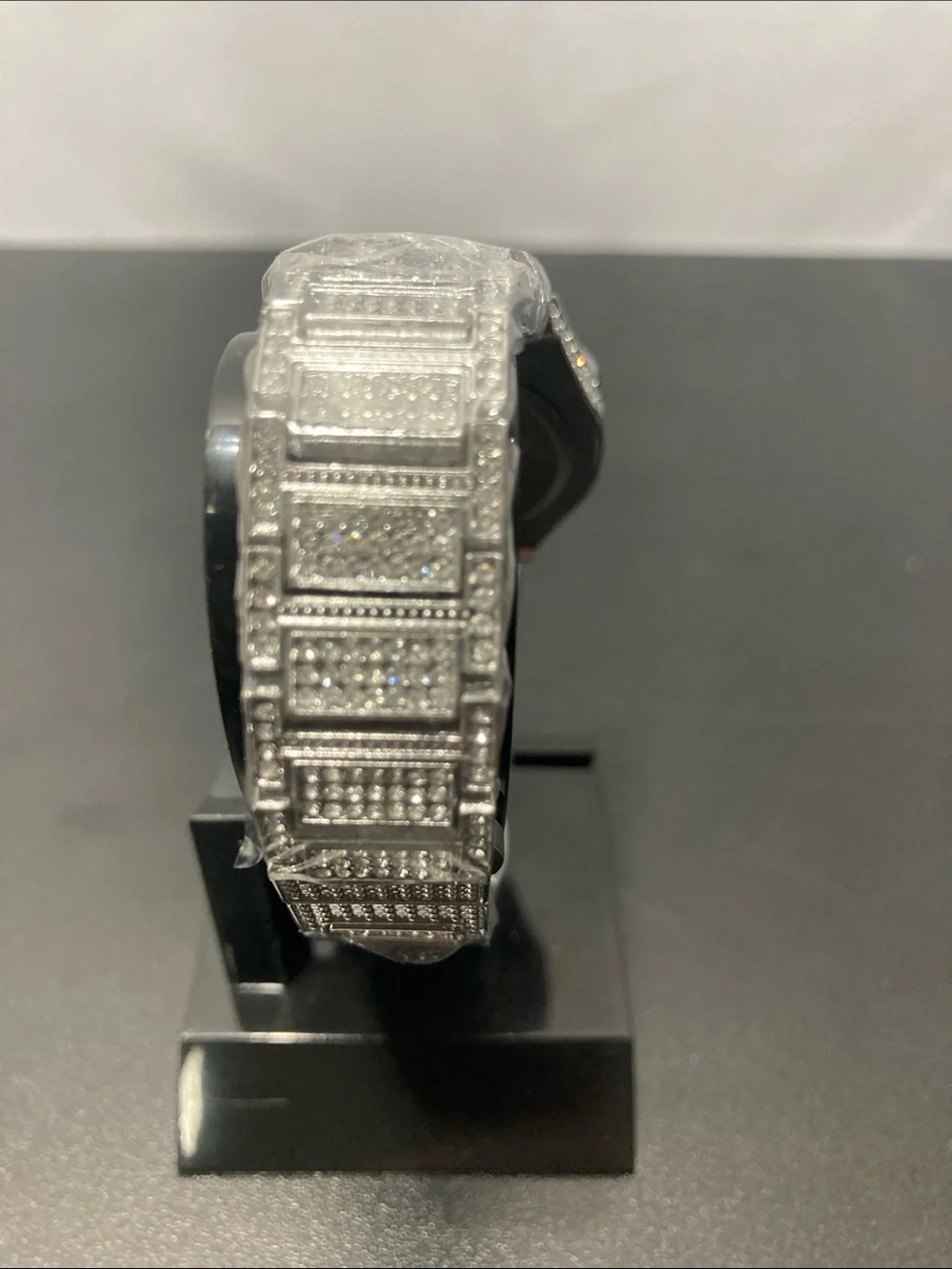Montres Carlo Silver Crystal-Embellished Watch